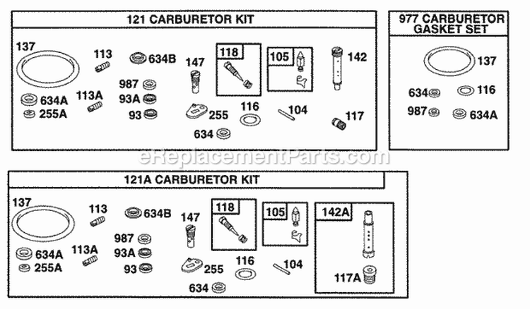 Page L Diagram and Parts List for 161432-0010-01  Briggs and Stratton Engine